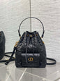 Dior Caro Bucket Bag Cannage Lambskin & Gold — New | 3 Colors Available