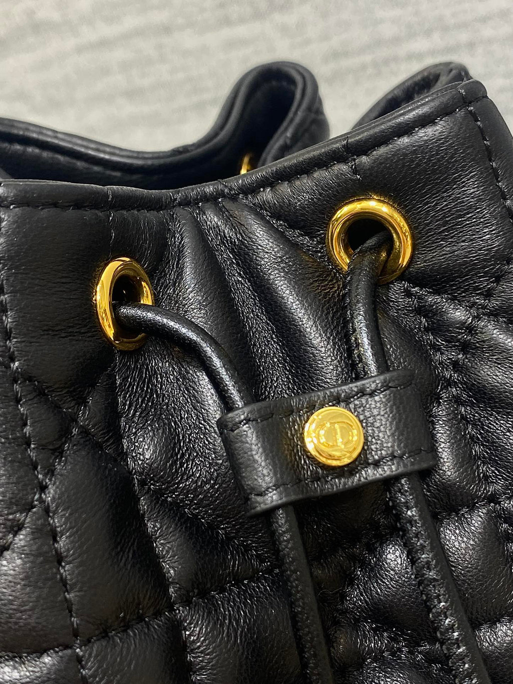 Dior Caro Bucket Bag Cannage Lambskin & Gold — New | 3 Colors Available