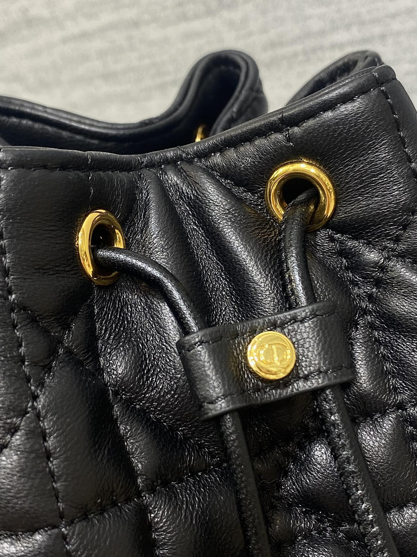 Dior Caro Bucket Bag Cannage Lambskin & Gold — New | 3 Colors Available