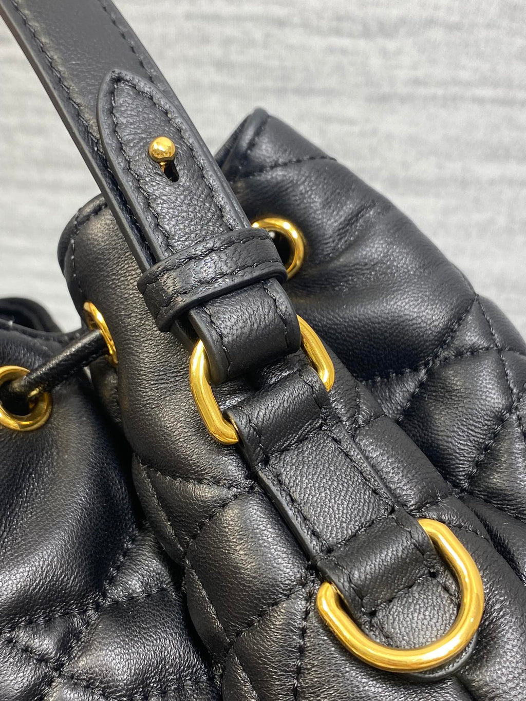 Dior Caro Bucket Bag Cannage Lambskin & Gold — New | 3 Colors Available