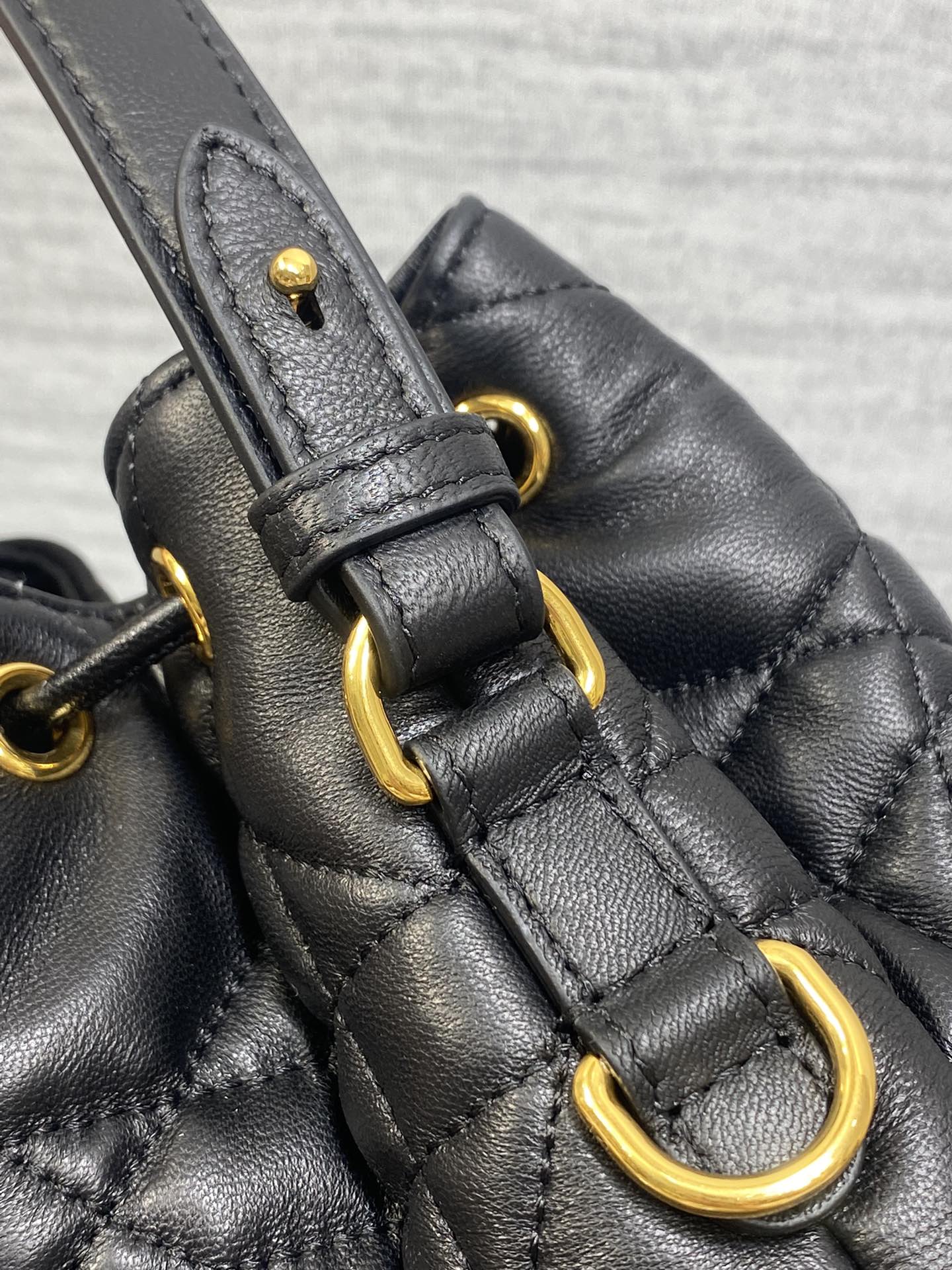 Dior Caro Bucket Bag Cannage Lambskin & Gold — New | 3 Colors Available