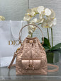 Dior Caro Bucket Bag Cannage Lambskin & Gold — New | 3 Colors Available