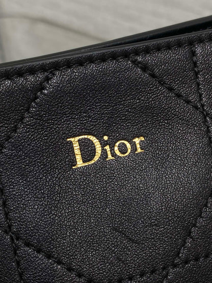 Dior 2026 Trianon Hobo Chain Bag Black Cannage Lambskin & Gold — New