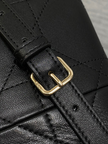 Dior 2026 Trianon Hobo Chain Bag Black Cannage Lambskin & Gold — New
