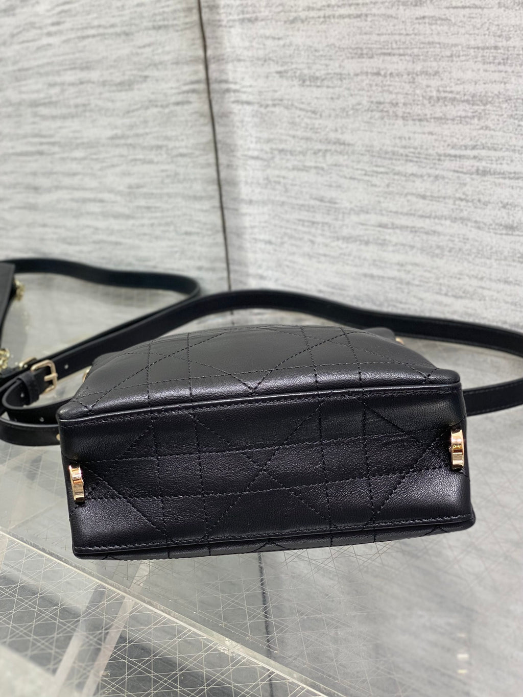 Dior 2026 Trianon Hobo Chain Bag Black Cannage Lambskin & Gold — New