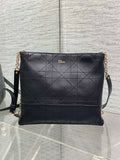 Dior 2026 Trianon Hobo Chain Bag Black Cannage Lambskin & Gold Large — New