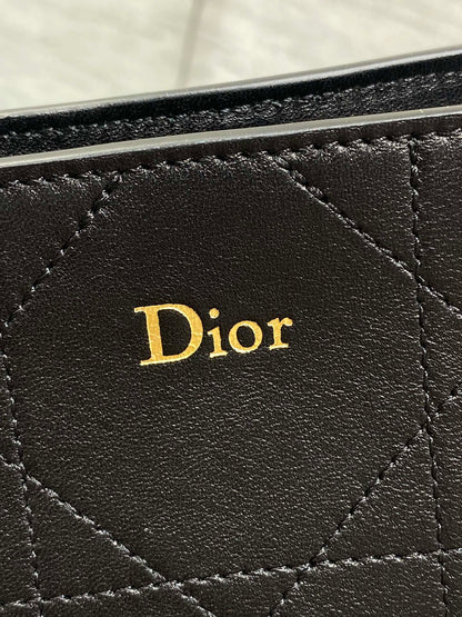 Dior 2026 Trianon Hobo Chain Bag Black Cannage Lambskin & Gold Large — New
