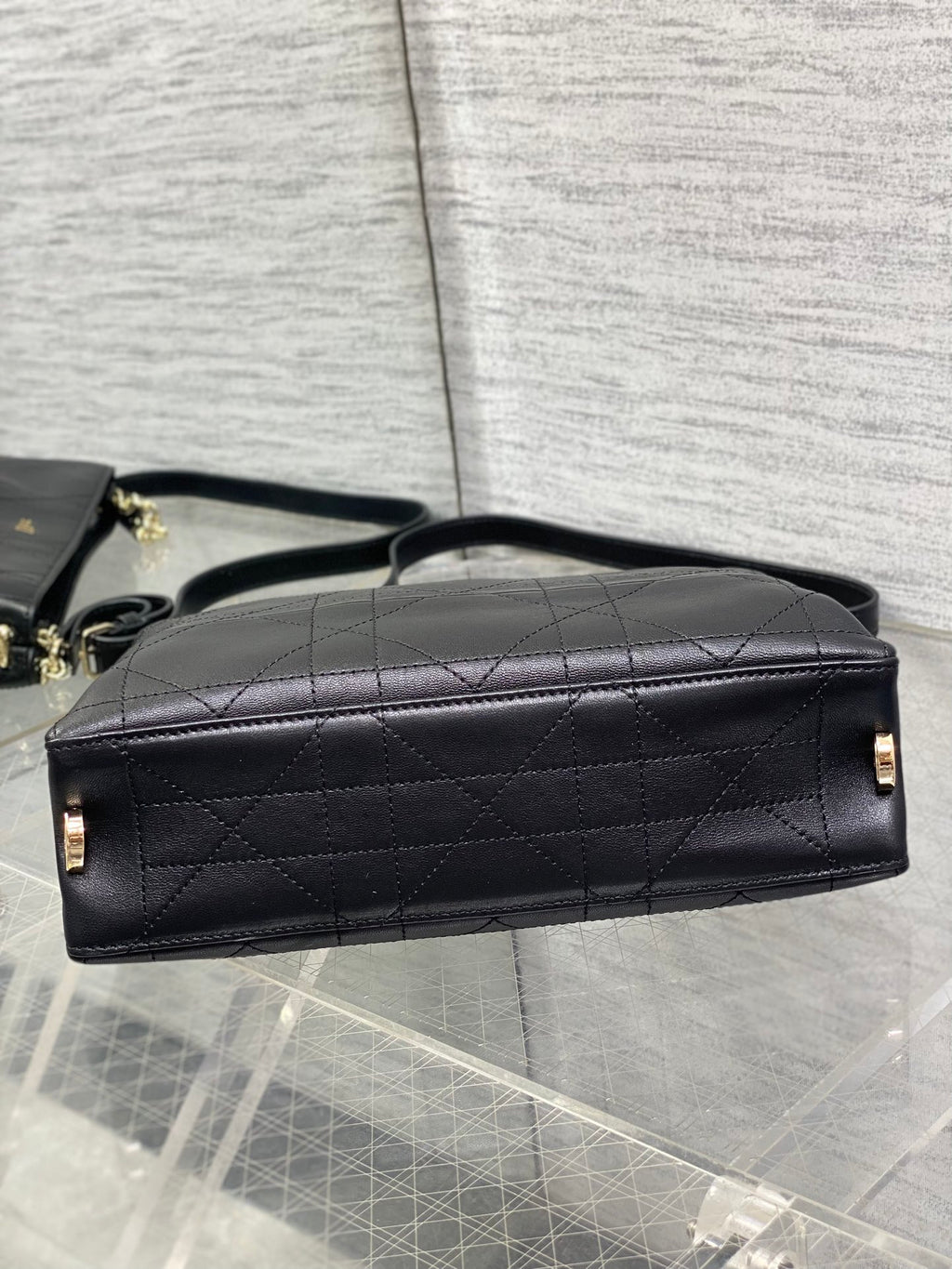 Dior 2026 Trianon Hobo Chain Bag Black Cannage Lambskin & Gold Large — New