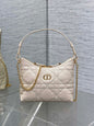 Dior Caro Hobo Bag Cream Cannage Lambskin & Gold