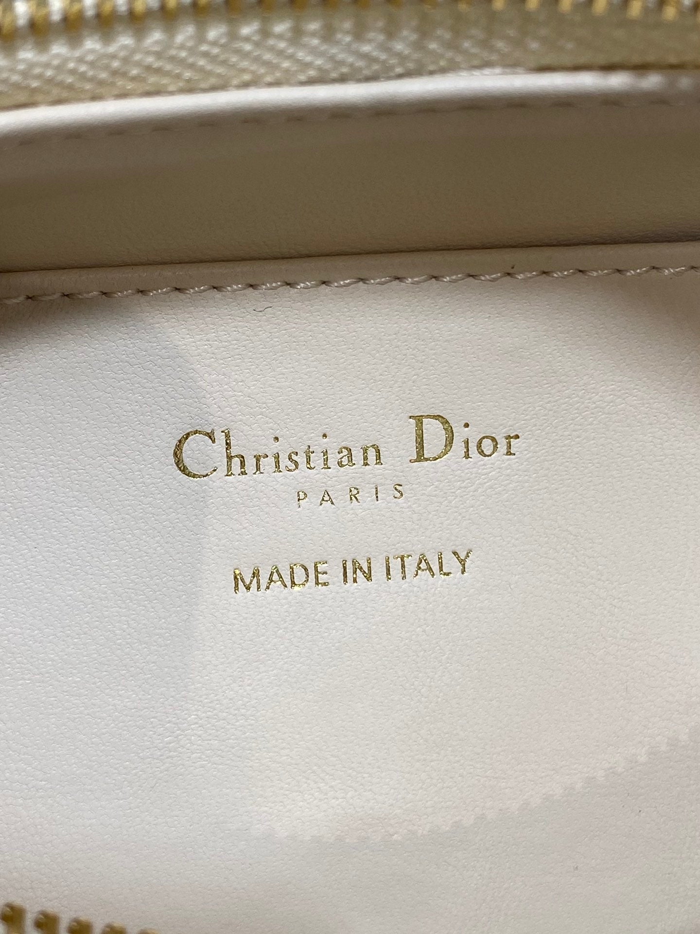 Dior Caro Hobo Bag Cream Cannage Lambskin & Gold