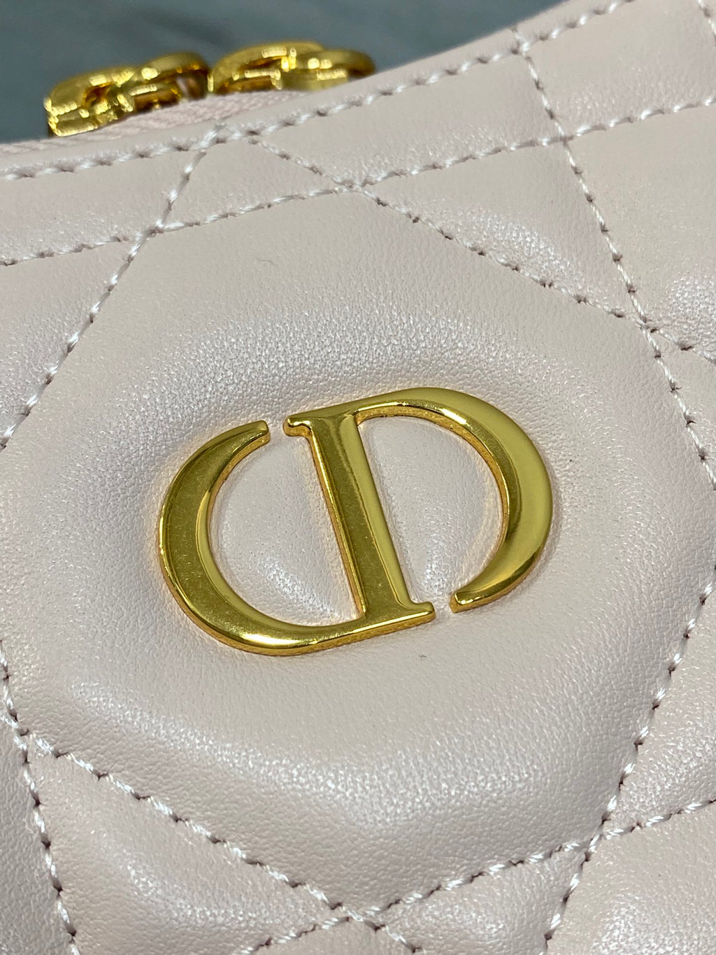 Dior Caro Hobo Bag Blush Pink Cannage Lambskin & Gold
