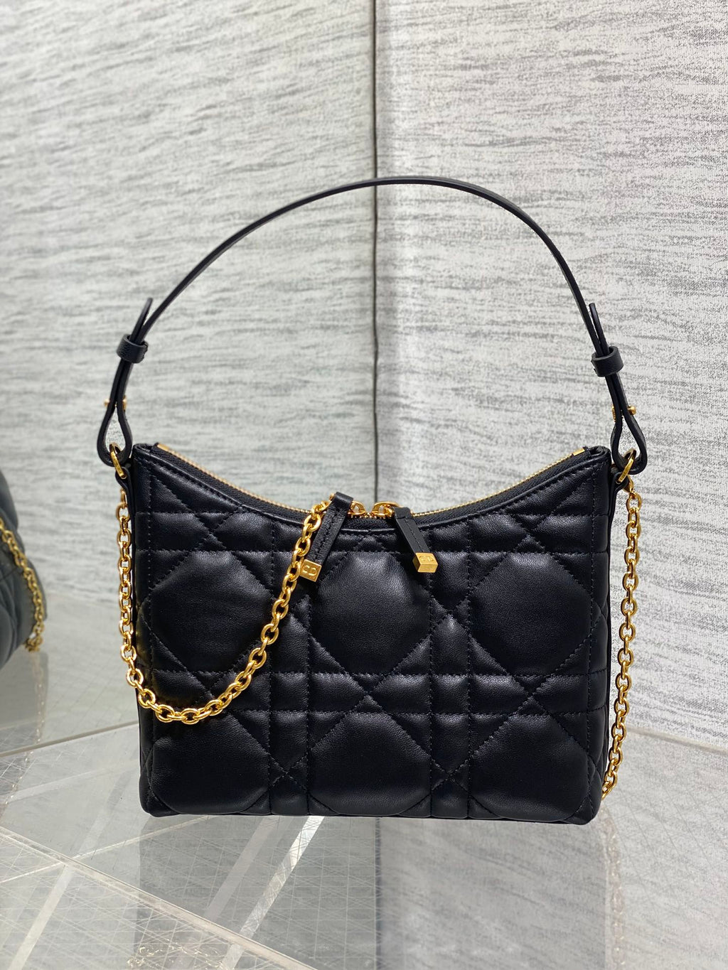 Dior Miss Dior Hobo Bag Black Cannage Lambskin & Gold — AW Collection