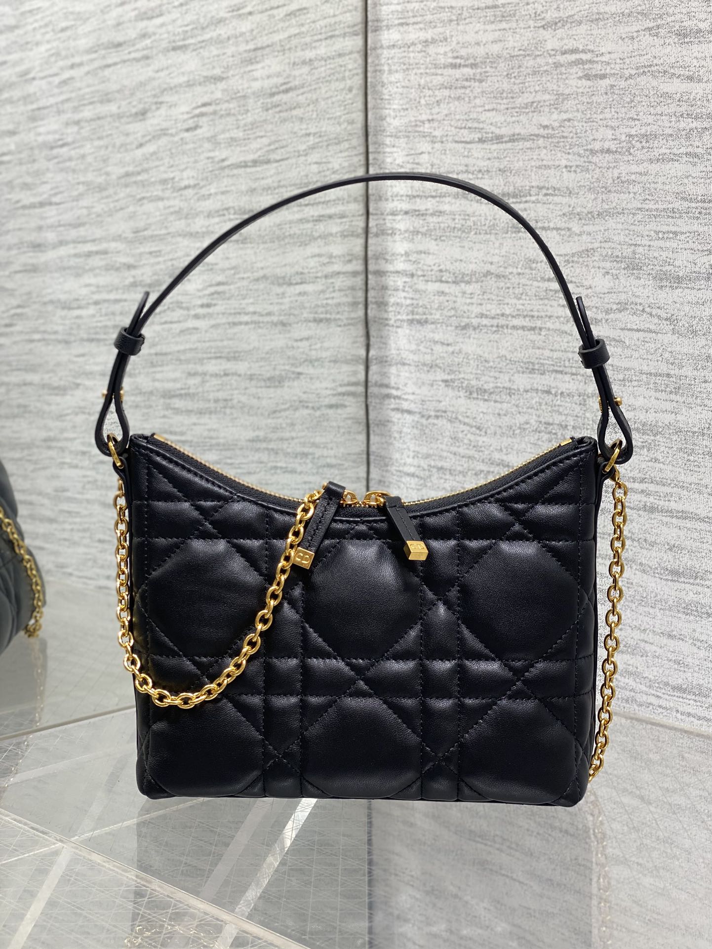 Dior Miss Dior Hobo Bag Black Cannage Lambskin & Gold — AW Collection