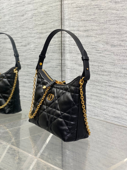 Dior Miss Dior Hobo Bag Black Cannage Lambskin & Gold — AW Collection