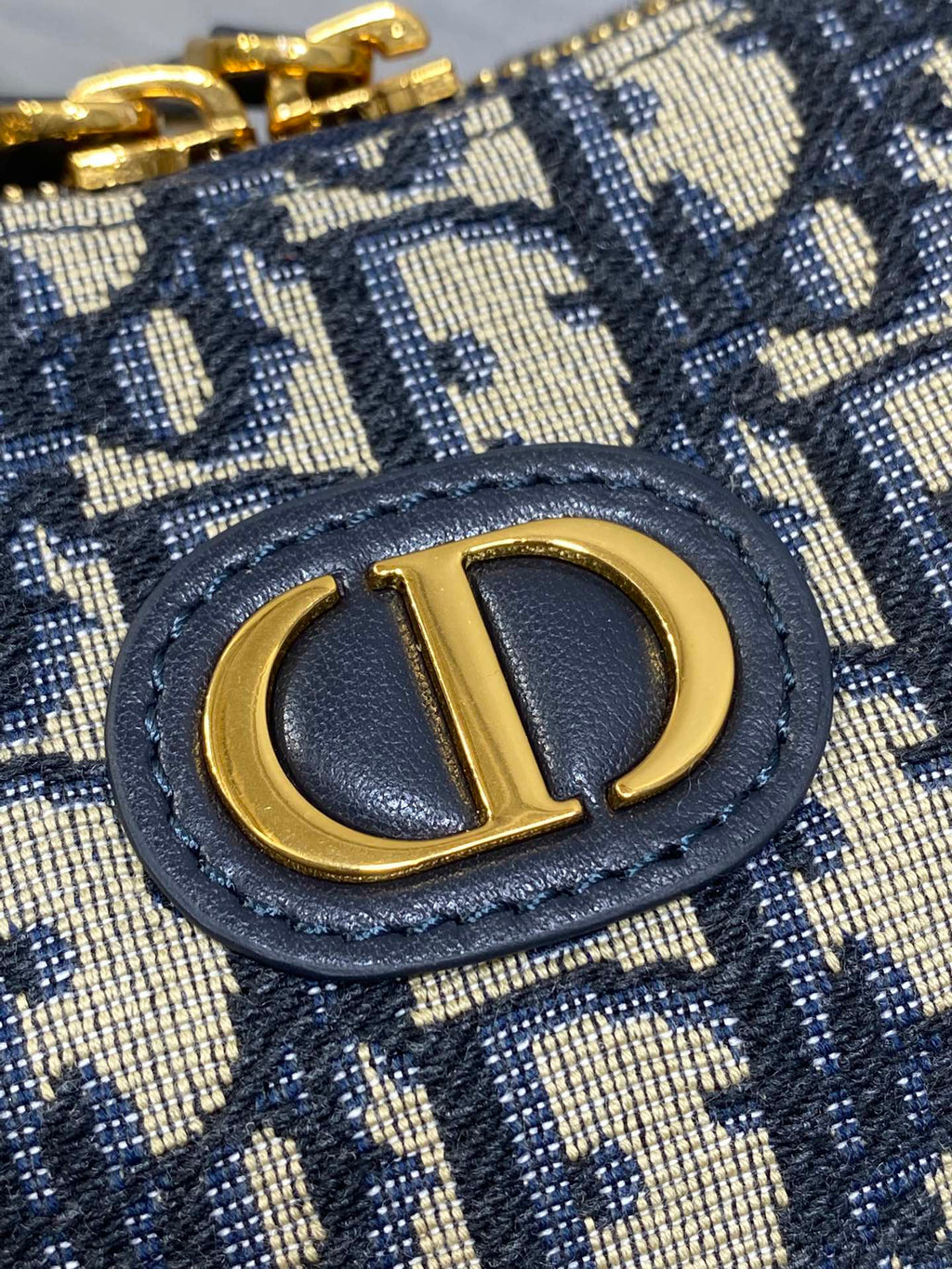 Dior Miss Dior Hobo Bag Blue Oblique Jacquard & Gold — AW Collection