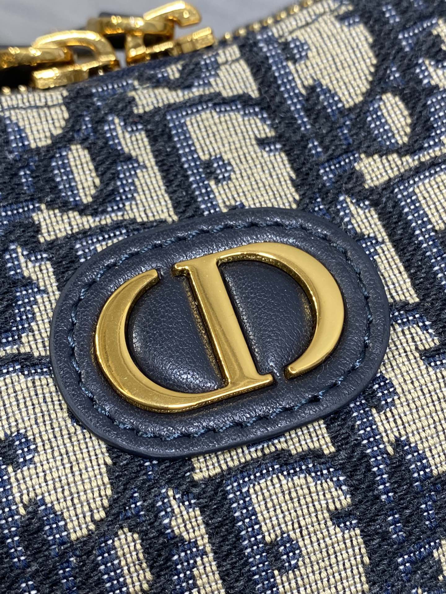 Dior Miss Dior Hobo Bag Blue Oblique Jacquard & Gold — AW Collection