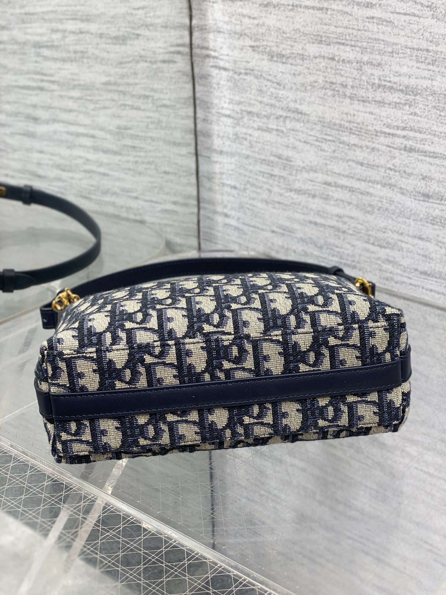 Dior Miss Dior Hobo Bag Blue Oblique Jacquard & Gold — AW Collection