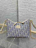 Dior Miss Dior Hobo Bag Grey Blue Oblique Jacquard & Gold — AW Collection