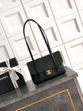 Chanel 26C Small Kelly Shopping Tote — Black Caviar Leather with Gold Hardware