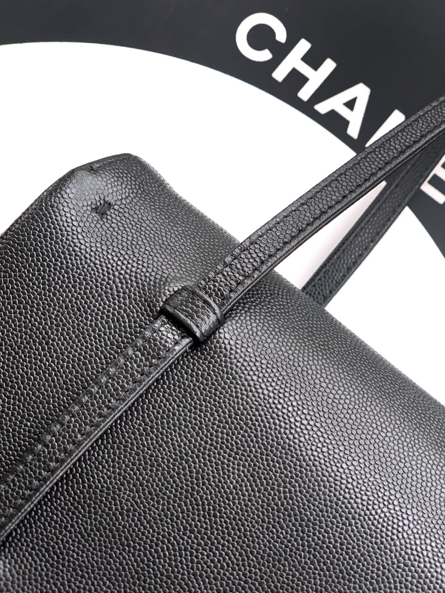 Chanel 26C Small Kelly Shopping Tote — Black Caviar Leather with Gold Hardware