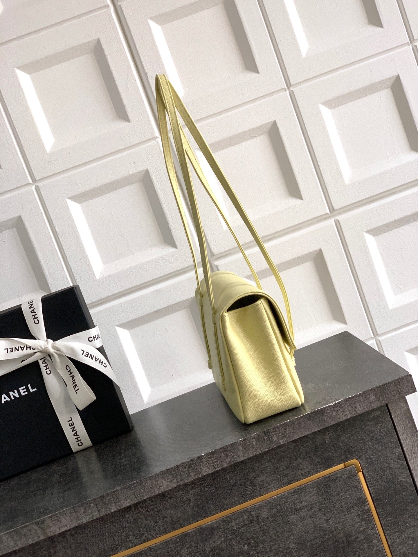 Chanel 26C Small Kelly Shopping Tote — Chick Yellow Caviar Leather with Gold Hardware