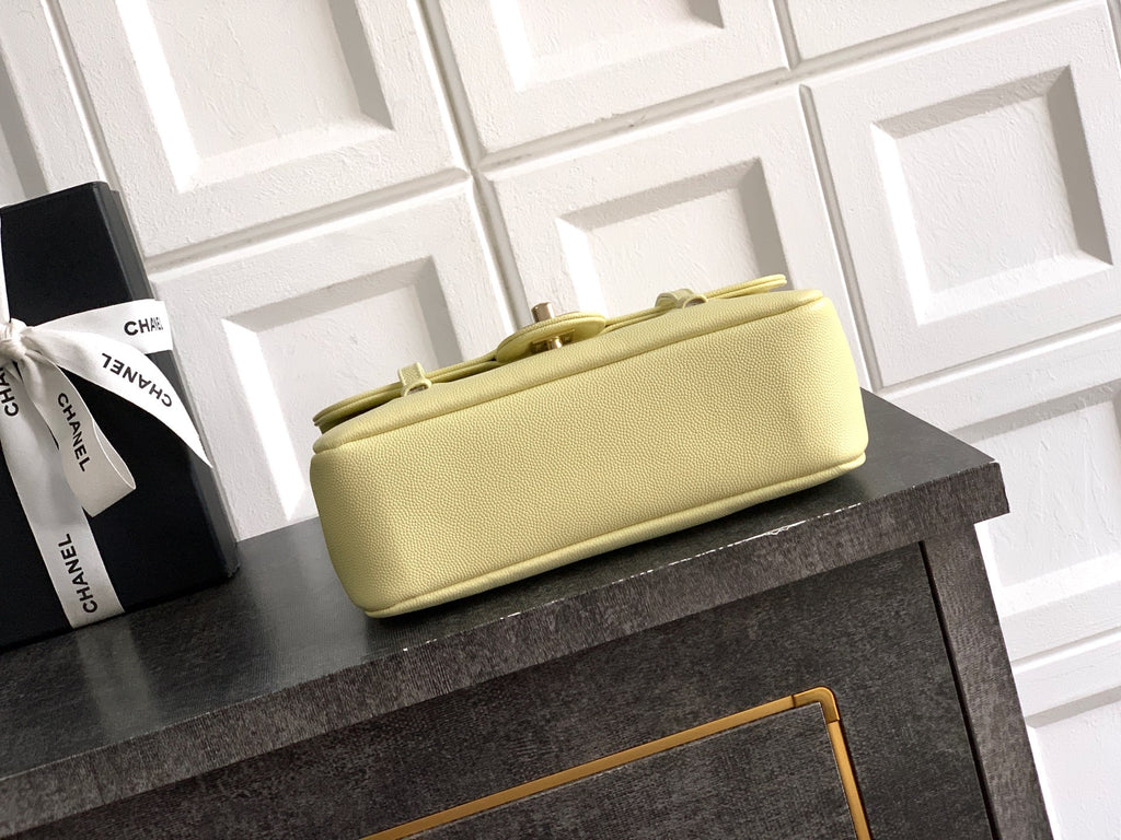 Chanel 26C Small Kelly Shopping Tote — Chick Yellow Caviar Leather with Gold Hardware