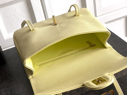 Chanel 26C Small Kelly Shopping Tote — Chick Yellow Caviar Leather with Gold Hardware