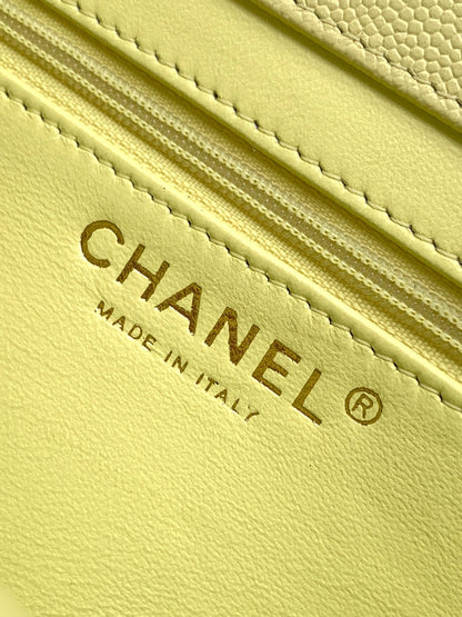 Chanel 26C Small Kelly Shopping Tote — Chick Yellow Caviar Leather with Gold Hardware