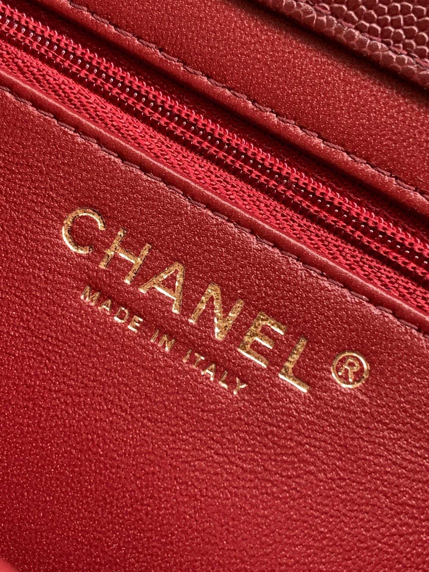 Chanel 26C Small Kelly Shopping Tote — Burgundy Caviar Leather with Gold Hardware
