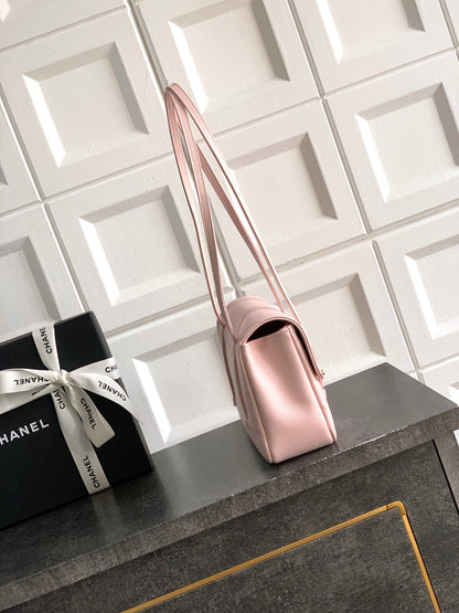 Chanel 26C Small Kelly Shopping Tote — Sakura Pink Caviar Leather with Gold Hardware