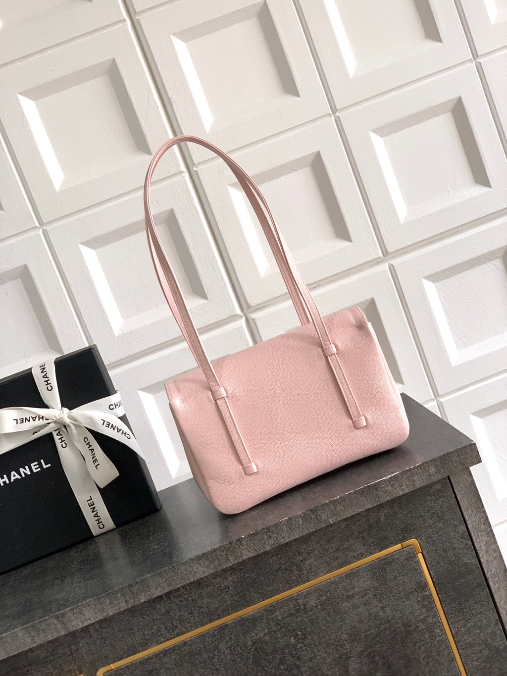 Chanel 26C Small Kelly Shopping Tote — Sakura Pink Caviar Leather with Gold Hardware