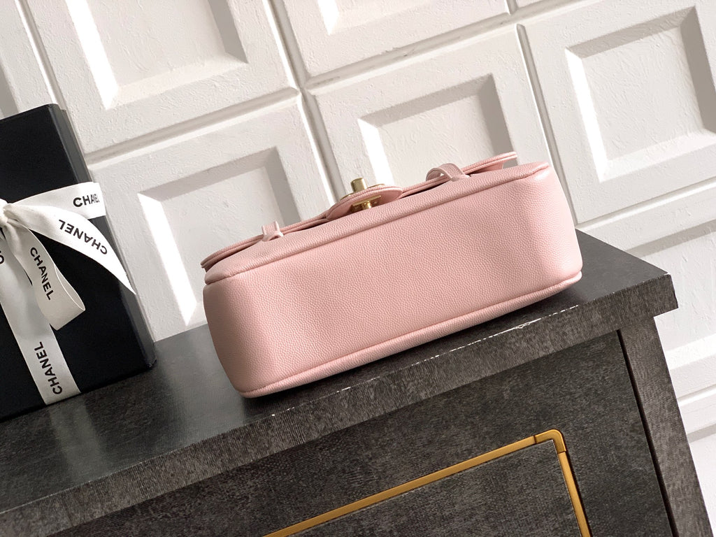 Chanel 26C Small Kelly Shopping Tote — Sakura Pink Caviar Leather with Gold Hardware