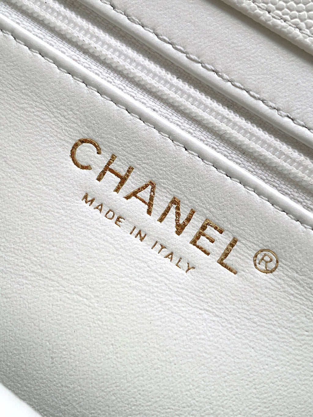 Chanel 26C Small Kelly Shopping Tote — Milky White Caviar Leather with Gold Hardware