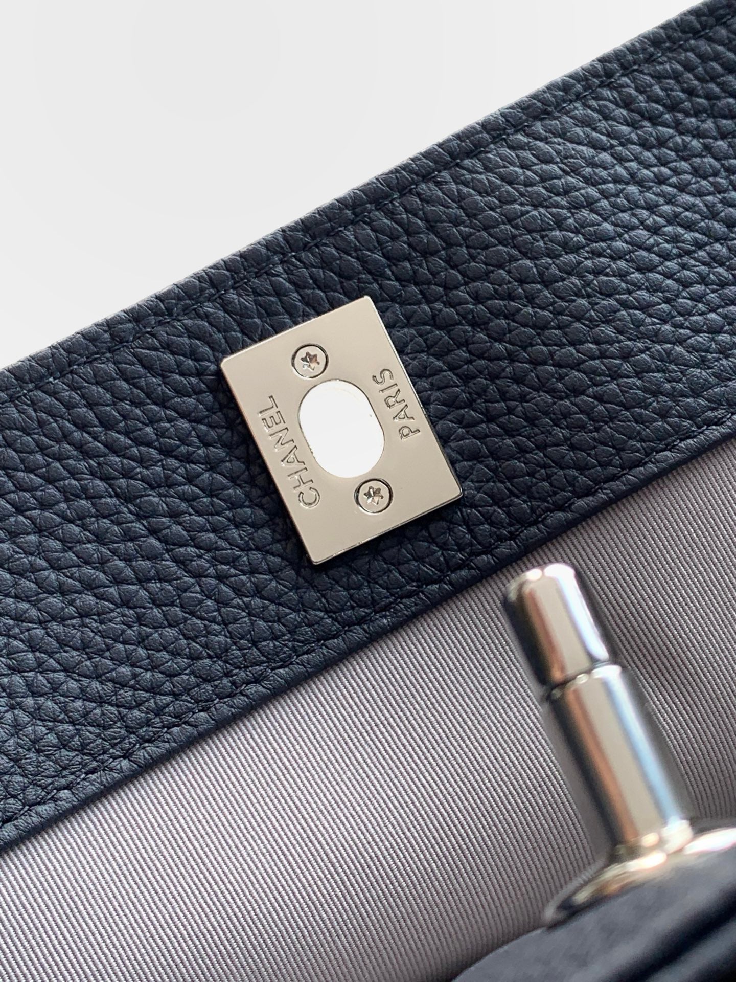 Chanel Executive Cerf Tote — Midnight Navy Caviar Leather with Silver Hardware