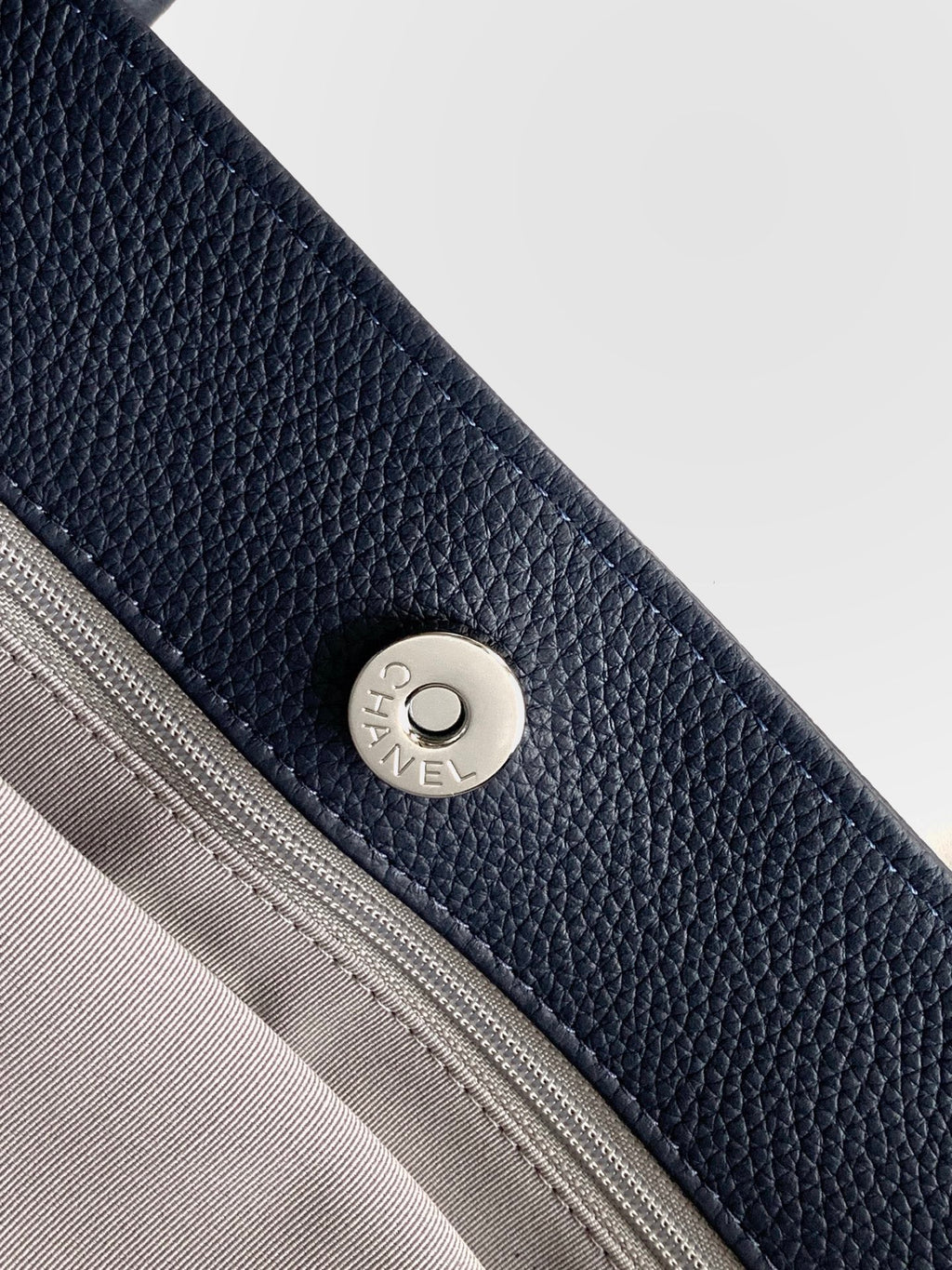 Chanel Executive Cerf Tote — Midnight Navy Caviar Leather with Silver Hardware