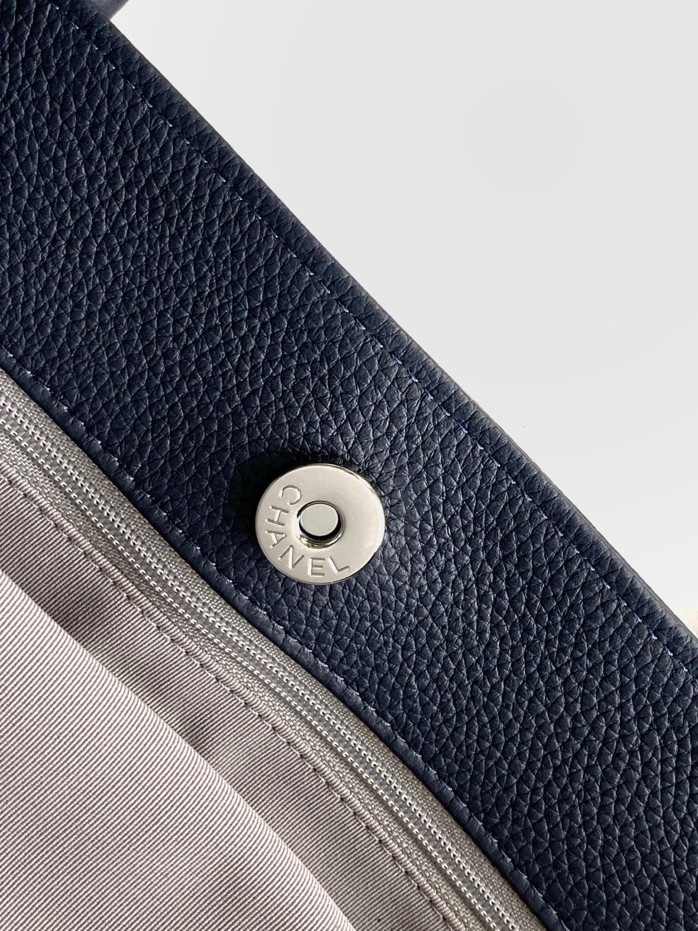 Chanel Executive Cerf Tote — Midnight Navy Caviar Leather with Silver Hardware
