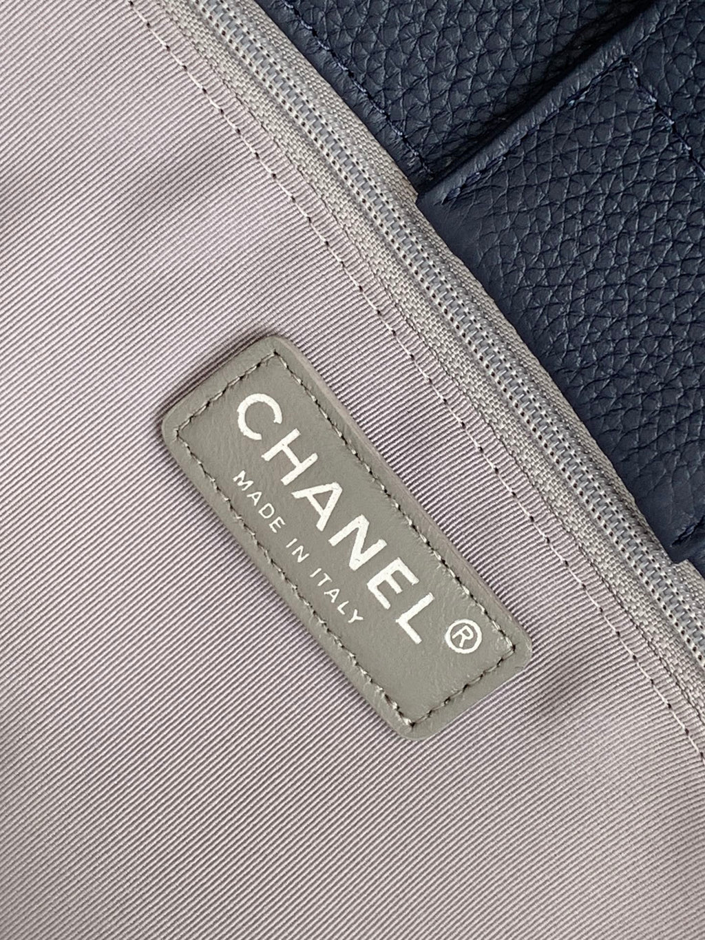 Chanel Executive Cerf Tote — Midnight Navy Caviar Leather with Silver Hardware