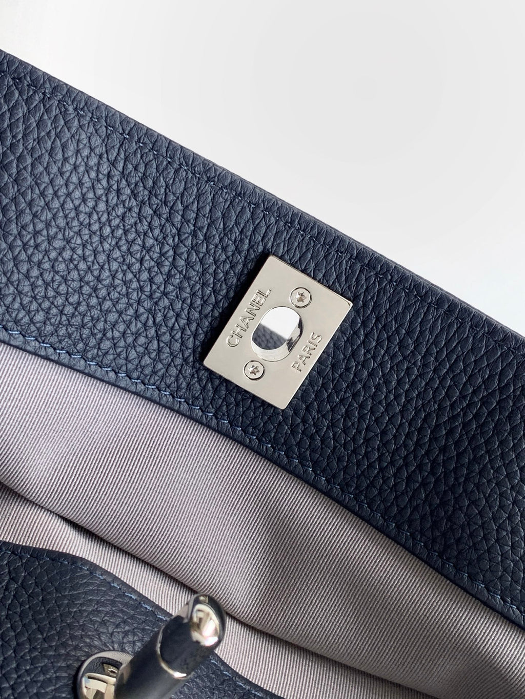 Chanel Executive Cerf Tote Small — Midnight Navy Caviar Leather with Silver Hardware