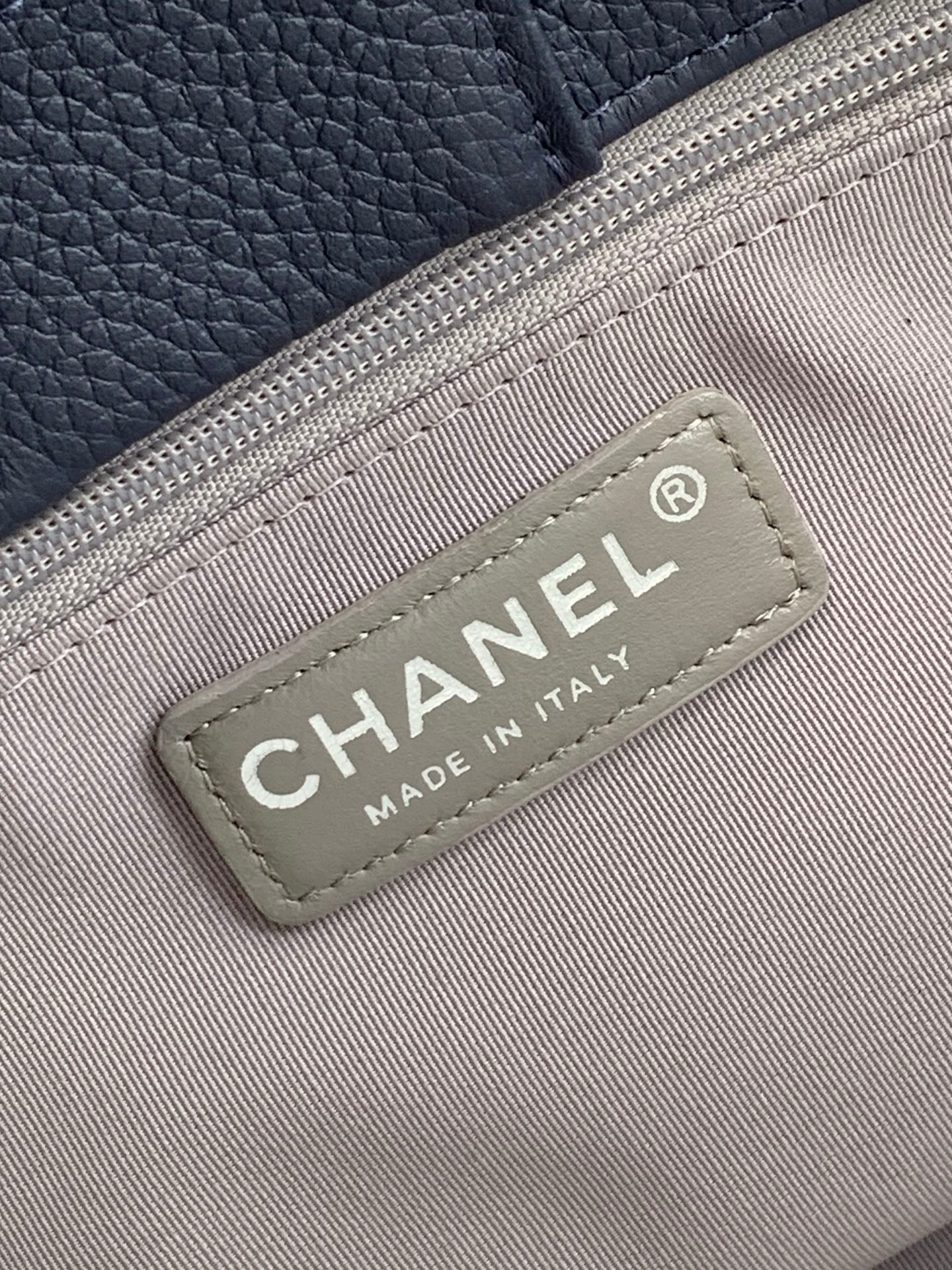 Chanel Executive Cerf Tote Small — Midnight Navy Caviar Leather with Silver Hardware