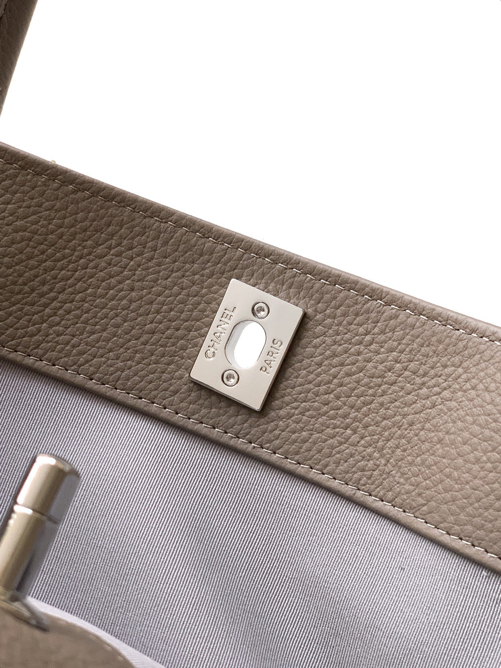 Chanel Executive Cerf Tote — Dark Taupe Caviar Leather with Gold Hardware