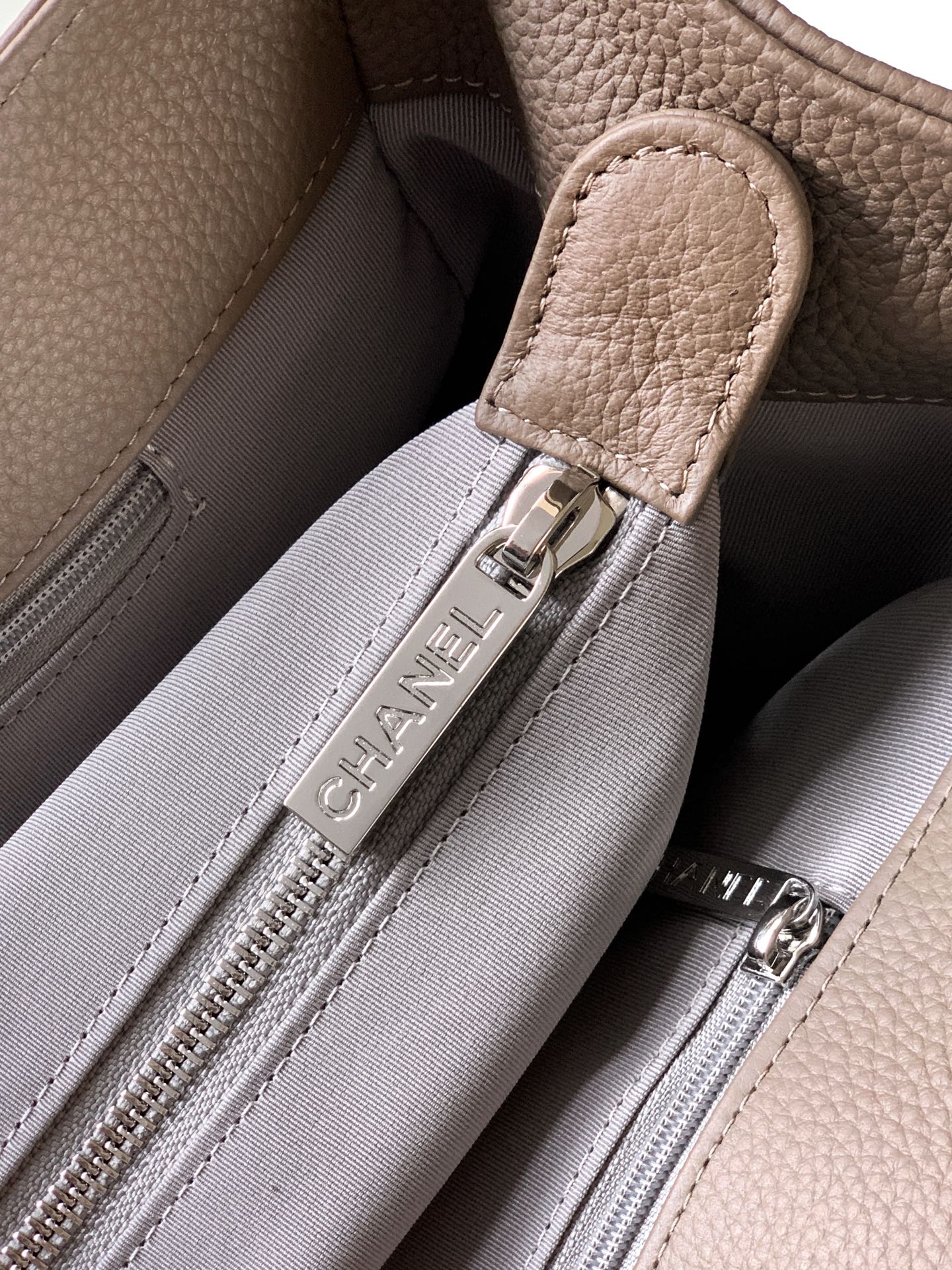 Chanel Executive Cerf Tote Small — Dark Taupe Caviar Leather with Gold Hardware