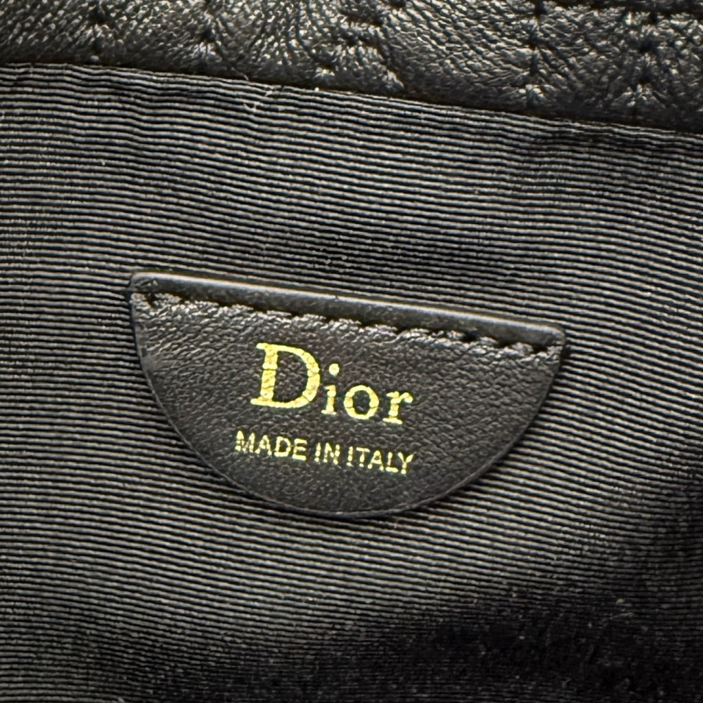 Dior Adiorable Mini Bucket Bag — Black Cannage Lambskin with Gold Hardware