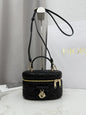 Dior Adiorable Mini Vanity Case — Black Cannage Lambskin with Gold Hardware
