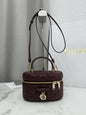 Dior Adiorable Mini Vanity Case — Burgundy Cannage Lambskin with Gold Hardware
