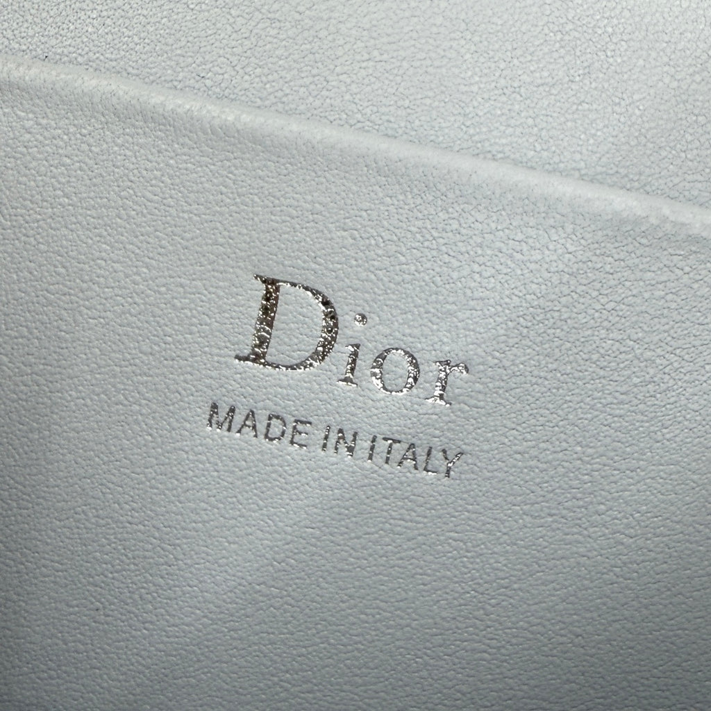 Dior Adiorable Mini Vanity Case — Ice Blue Cannage Lambskin with Silver Hardware