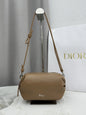 Dior D-Cushion Camera Bag — Camel Ultra-Soft Lambskin with Silver Hardware