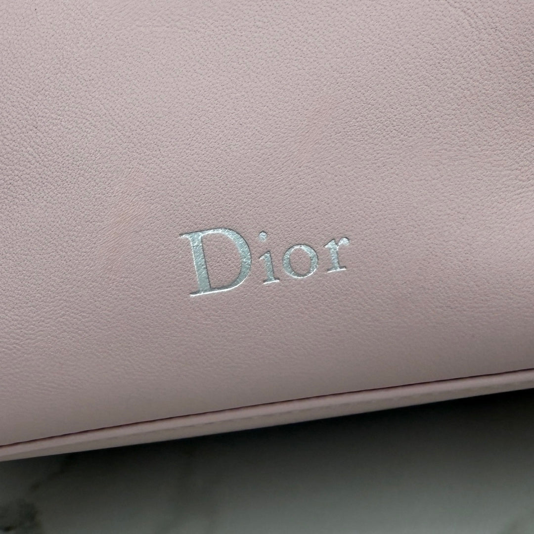 Dior D-Cushion Camera Bag — Blush Pink Ultra-Soft Lambskin with Silver Hardware