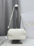 Dior D-Cushion Camera Bag — Milky White Ultra-Soft Lambskin with Silver Hardware