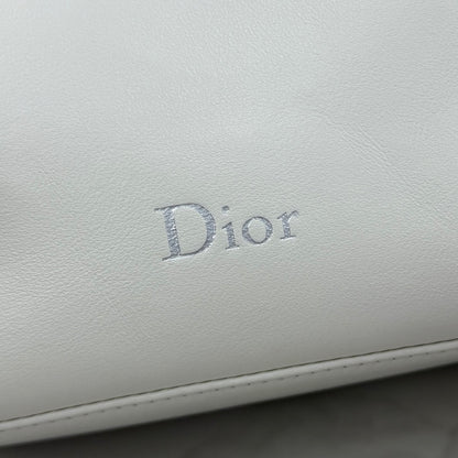 Dior D-Cushion Camera Bag — Milky White Ultra-Soft Lambskin with Silver Hardware