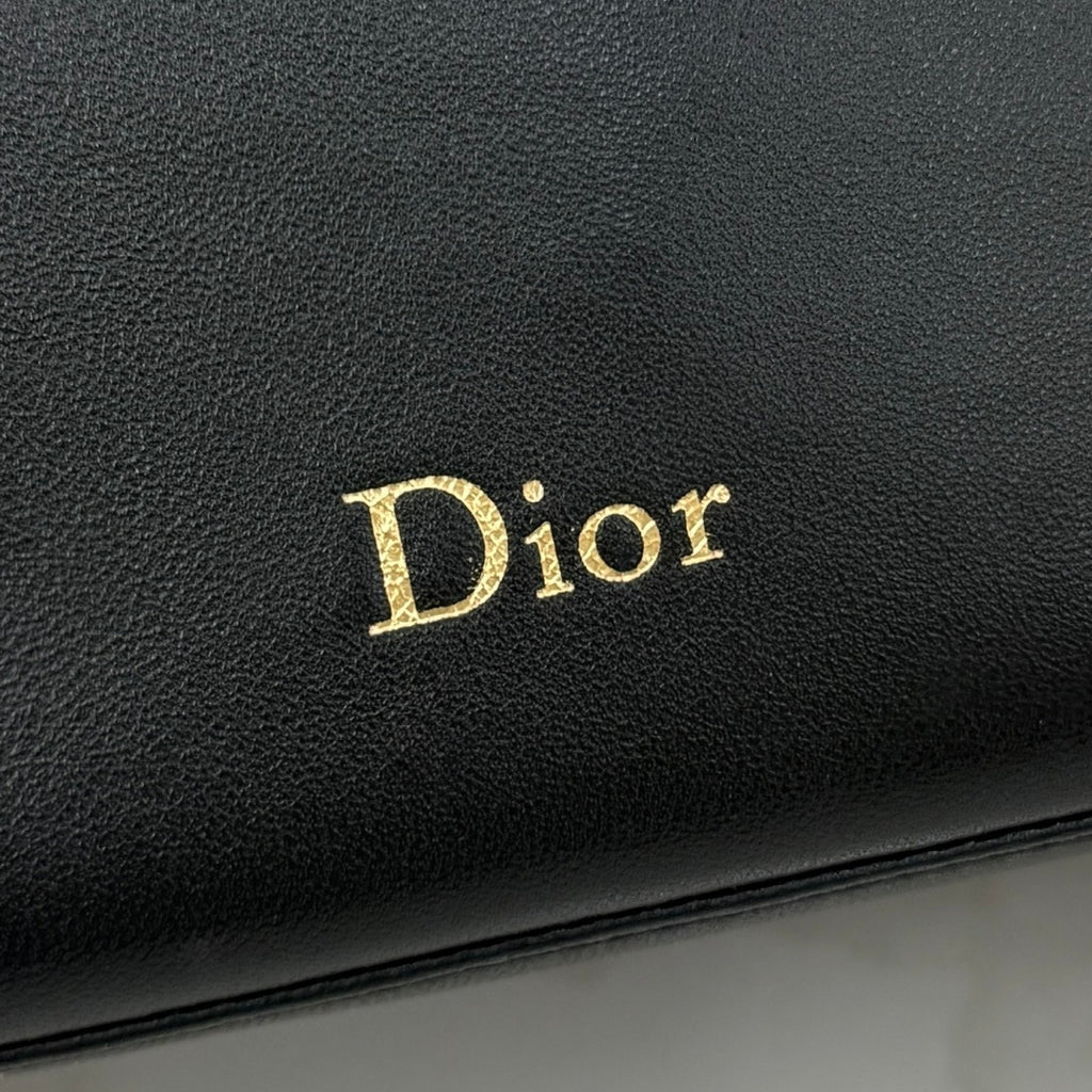 Dior D-Cushion Camera Bag — Black Ultra-Soft Lambskin with Gold Hardware